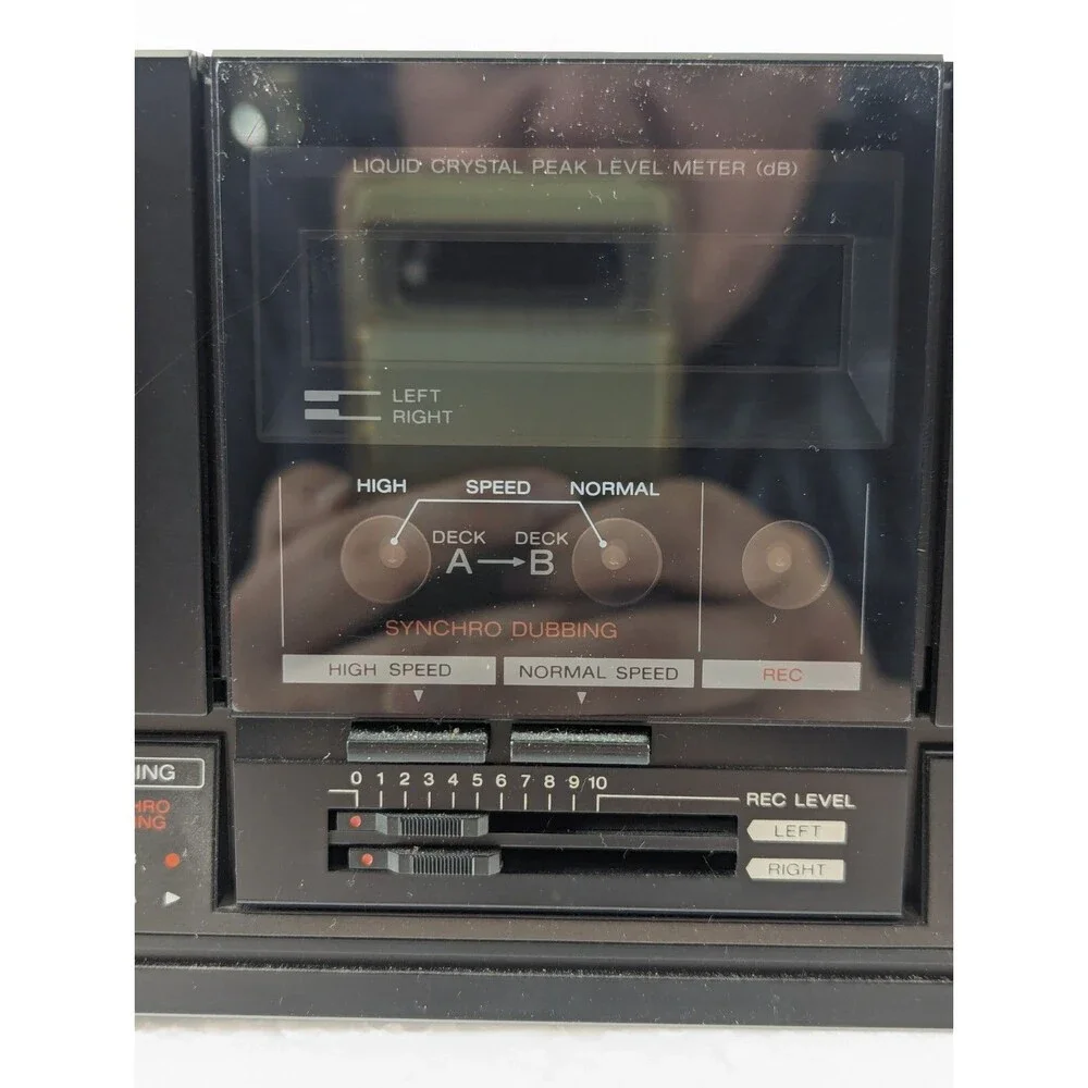 Sony TC-W235 Dual Cassette Deck Vintage '80s No Power Cord Missing Ribbon